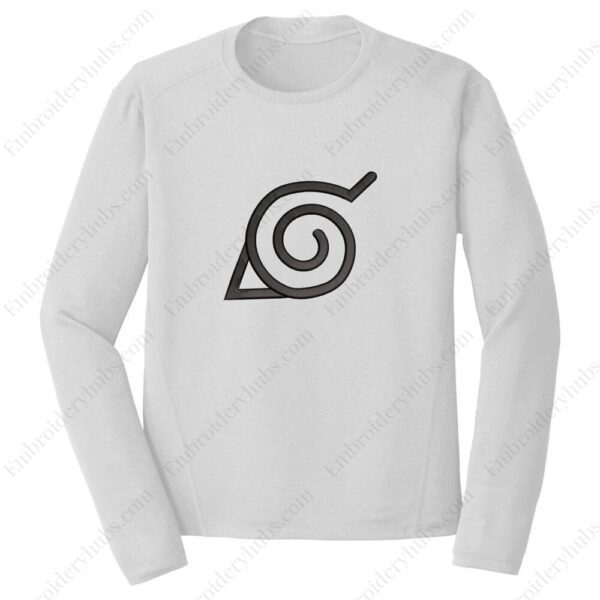 Leaf Logo Embroidery Design - Naruto Anime Embroidery Design