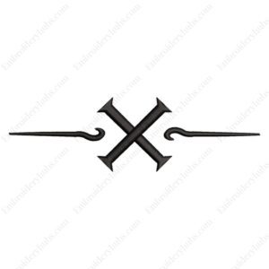 Neji Head Sign Embroidery Design - Naruto Anime Embroidery Design