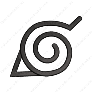 Leaf Logo Embroidery Design - Naruto Anime Embroidery Design