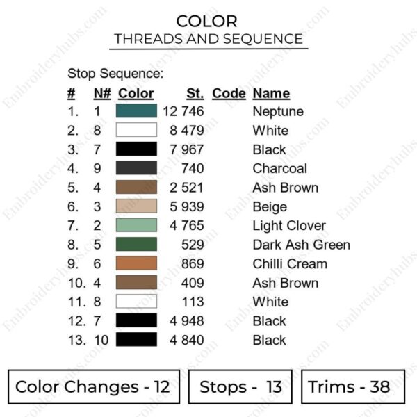 Zoro Glasses Embroidery Design - One Piece Anime Embroidery Design