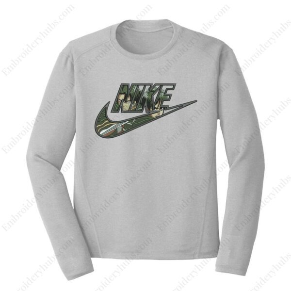 Levi Eren Nike Swoosh Embroidery Design File - Attack on Titan Anime Embroidery Design
