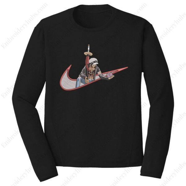 Law Swoosh Embroidery Design - One Piece Nike Anime Embroidery Design