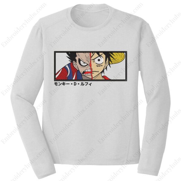 Luffy Embroidery Design - One Piece Anime Embroidery Design