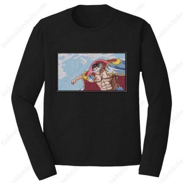 Whitebeard Attack Embroidery Design - One Piece Anime Embroidery Design