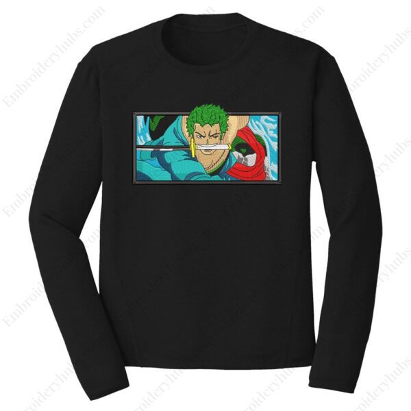 Zoro Embroidery Design - One Piece Anime Embroidery Design