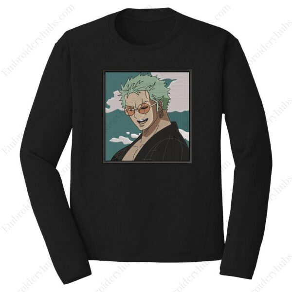 Zoro Glasses Embroidery Design - One Piece Anime Embroidery Design