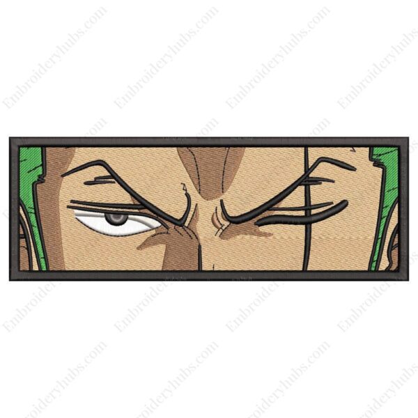 Zoro Eyes Embroidery Design - One Piece Anime Embroidery Design