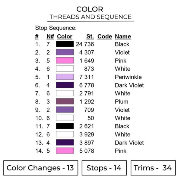 Gojo Hollow Purple Embroidery Design - Jujutsu Kaisen Anime Embroidery Design