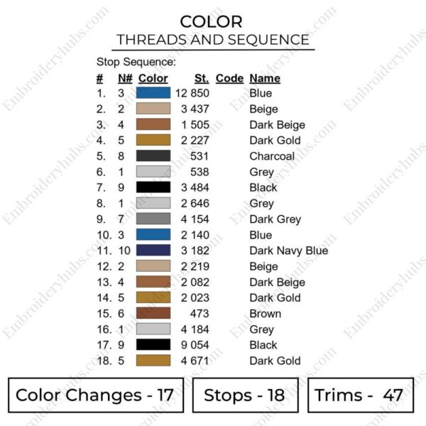 Nanami Weapon Embroidery Design - Jujutsu Kaisen Anime Embroidery Design