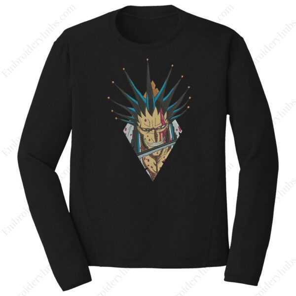 Zaraki Kenpachi Embroidery Design - Bleach Anime Embroidery Design
