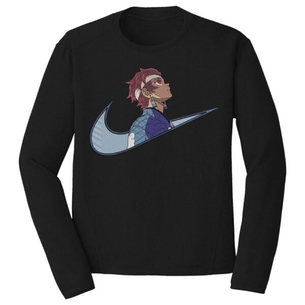 Tanjiro Swoosh Embroidery Design - Demon Slayer Nike Anime Embroidery Design