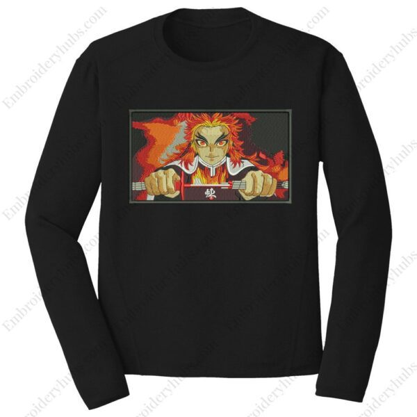 Rengoku Embroidery Design - Demon Slayer Anime Embroidery Design
