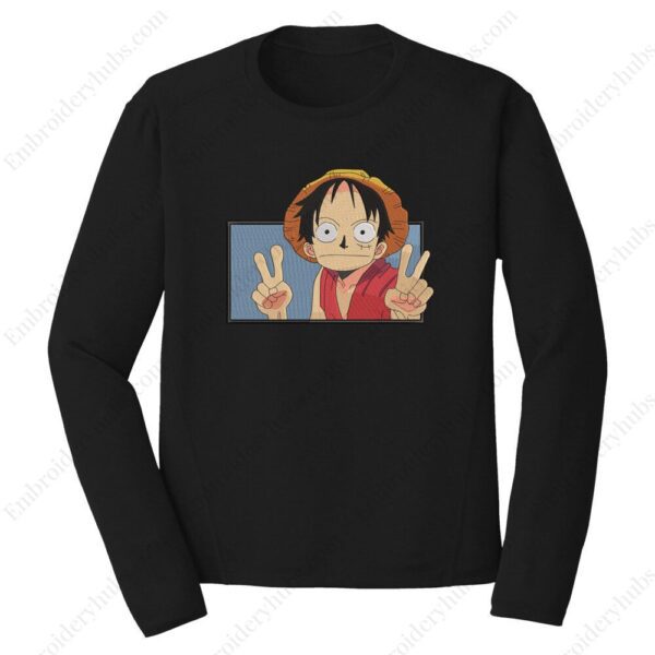 Luffy Embroidery Design - One Piece Anime Embroidery Design