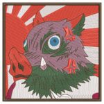 Inosuke Angry Embroidery Design - Demon Slayer Anime Embroidery Design