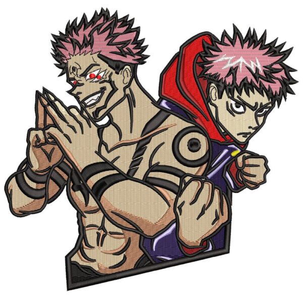 Sukuna Itadori Embroidery Design - Jujutsu Kaisen Anime Embroidery Design