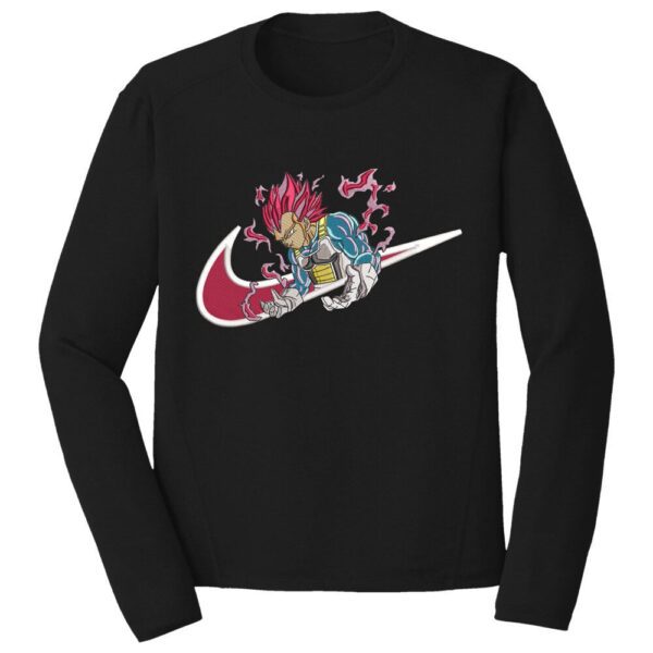 Vegeta Swoosh Embroidery Design - Dragon Ball Nike Anime Embroidery Design