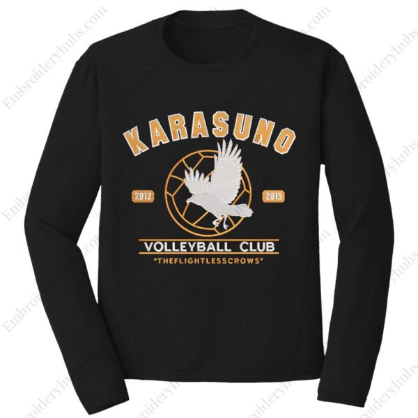 Karasuno Volleyball Club Embroidery Design - Haikyuu Anime Embroidery Design