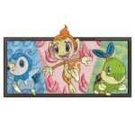 Chimchar Turtwig Piplup Embroidery Design - Pokemon Anime Embroidery Design