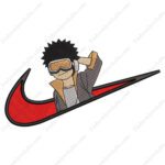 Obito Swoosh Embroidery Design - Naruto Nike Anime Embroidery Design