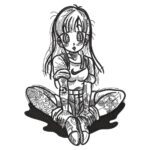 Bulma Embroidery Design - Dragon Ball Nike Anime Embroidery Design