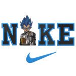 Vegeta Nike Embroidery Design - Dragon Ball Nike Anime Embroidery Design