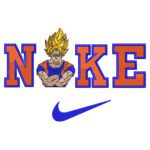 SSJ Goku Nike Embroidery Design - Dragon Ball Nike Anime Embroidery Design