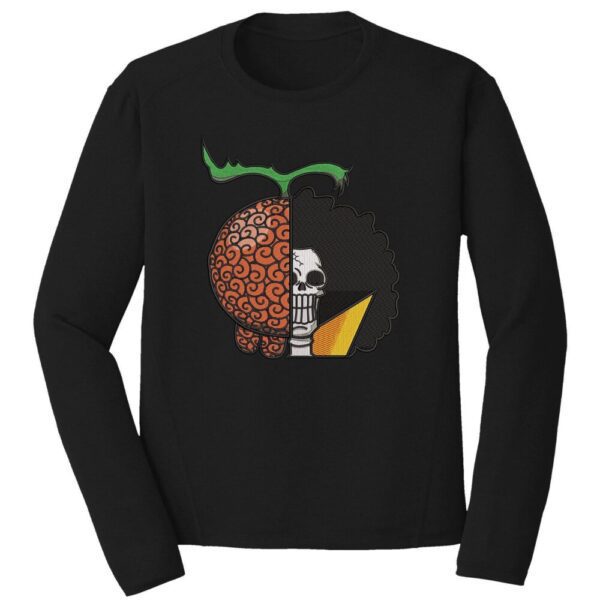 Brook x Devil Fruit Embroidery Design - One Piece Anime Embroidery Design
