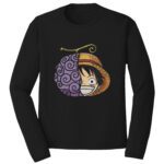 Luffy x Devil Fruit Embroidery Design - One Piece Anime Embroidery Design