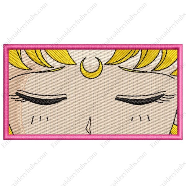 Sailor Moon Eyes Embroidery Design - Sailor Moon Anime Embroidery Design