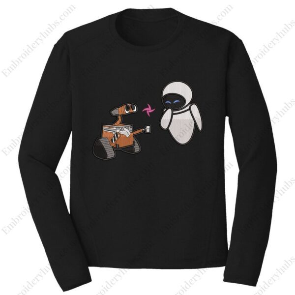Wall-E & Eva Embroidery Design - Wall E
