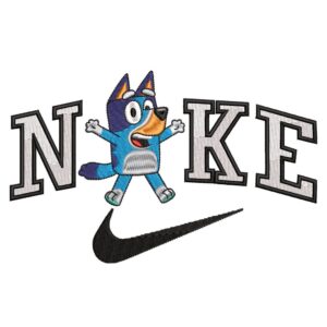 Bluey Nike Embroidery Design - Bluey & Bingo