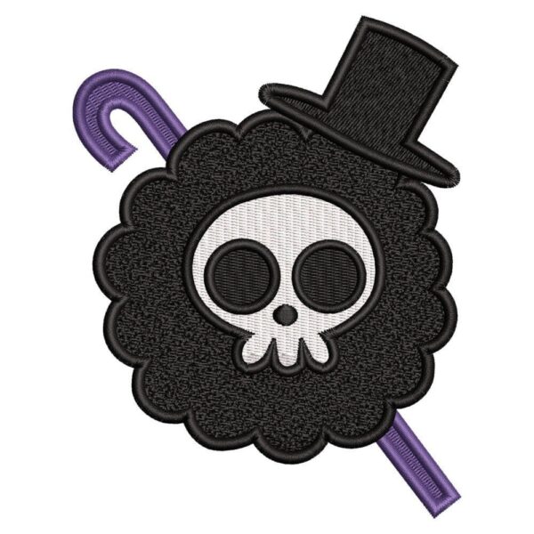 Brook Logo Embroidery Design - One Piece Anime Embroidery Design