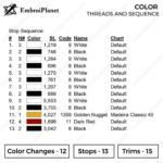 Straw Hat Logo Embroidery Design - One Piece Anime Embroidery Design