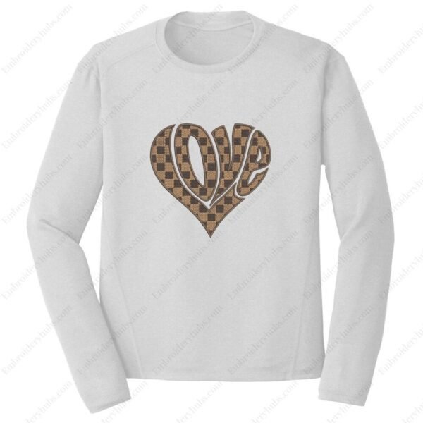 Love heart Embroidery Design File - Love Embroidery Design