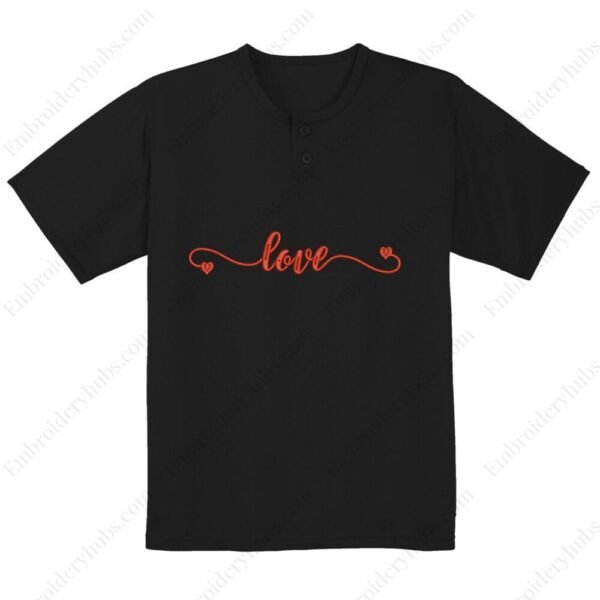 Love Typography Embroidery Design File - Love Embroidery Design