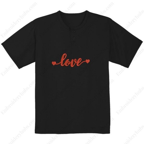 Love Typography Embroidery Design File - Love Embroidery Design