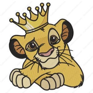 Simba Crown Embroidery Design - The Lion King
