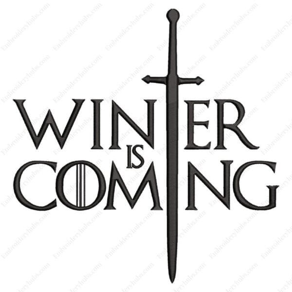 Winter is Coming Embroidery Design - Game of Thrones
