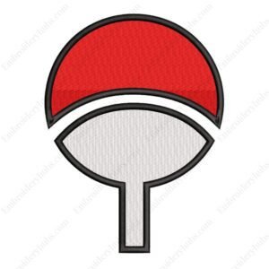 Uchiha Crest Embroidery Design - Naruto Anime Embroidery Design