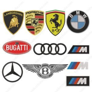 Luxury Car Logo Bundle Embroidery Designs - Car Embroidery Design