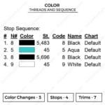 Black & White Fish Embroidery Design File - Trendy Japanese Inspired Embroidery Design