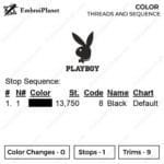 Playboy Logo Embroidery Design File - Fashion Brand Logo Embroidery Design