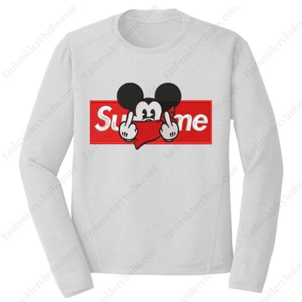 Mickey Supreme Embroidery Design - Mickey Mouse