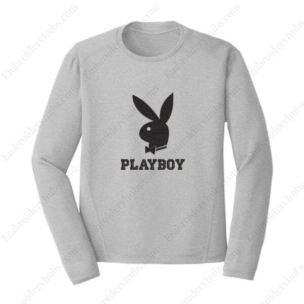 Playboy Logo Embroidery Design File - Fashion Brand Logo Embroidery Design