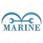 Marine Logo Embroidery Design - One Piece Anime Embroidery Design