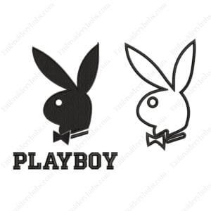 Playboy Logo Embroidery Design File - Fashion Brand Logo Embroidery Design