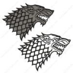 House Starks Logo - Game Of Thrones
