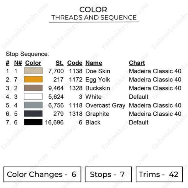 Law Eyes Embroidery Design - One Piece Anime Embroidery Design