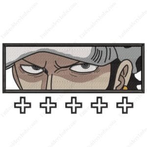 Law Eyes Embroidery Design - One Piece Anime Embroidery Design