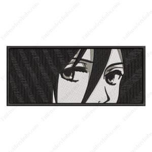 Mikasa Face - Attack on Titan Embroidery Design